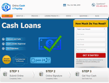 Tablet Screenshot of onlinecash4payday.com